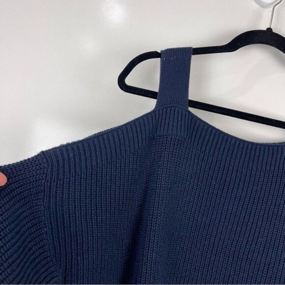 NEW Style & Co Blue Ribbed Cold Shoulder Tunic Sweater Women's Size Medium - Picture 4 of 8